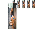 Hawaiian Pin Up Girls D8 Lighters Set of 5 Electronic Refillable Butane  - $15.79