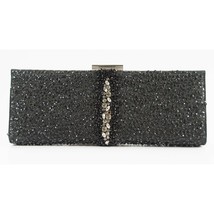 Salvatore Ferragamo Kameron Black Silver Framed Beaded Jewel Clutch Bag ... - £1,006.79 GBP