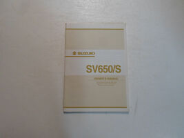 2003 Suzuki SV650 SV650S Owners Operators Owner Manual Model K3 - $54.18