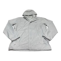 Columbia Jacket Large Gray Outdoor Lightweight Rain Parka Zip Hooded Coa... - $37.39