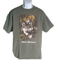 New Mexico Short Sleeve Pull-Over Wolf Green T-Shirt Xl - $5.34