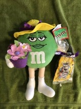 Green m&amp;m&#39;s Spring Time Plushy with flower pot NEW - $25.15