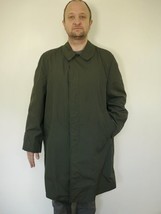 Vintage Crownwear Clarendon 2x2 Cloth Cotton Poly Black Trench Coat Men ... - £31.96 GBP
