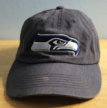 NFL Team Apparel Seattle Seahawks Slouch Hat Cap Adjustable Dark Gray - £7.96 GBP