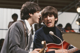 The Beatles John and George Singing & Playing Guitars in Concert 1964 24x18 Post - $23.99