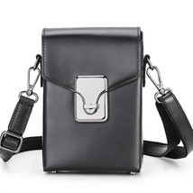 Crazy Horse Leather Small Crossbody Bag Casual Men Shoulder Bags Luxury Purse Ma - £55.11 GBP