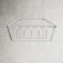 Glenhaven Restoration Farmhouse Nickel Island 5 Light Candle Kitchen Chandelier - £413.46 GBP