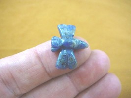 (Y-DRAG-501) 1&quot; blue gray flying Dragonfly gemstone FIGURINE gem figurin... - $8.59