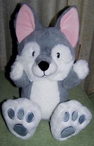 Gund Silly Pawz Gray &amp; White Wolf 13&quot; Plush Stuffed Animal Nwt - £12.82 GBP