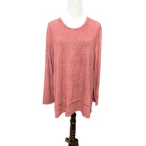 Coin 1804 Pink Long Sleeve Button Back Plus Size Sweater NWT 2X - $30.84