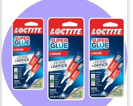 3 pk Loctite Super Glue Liquid Tube, 1 Pack  2 Tubes ea, Clear 0.07 oz T... - $24.86