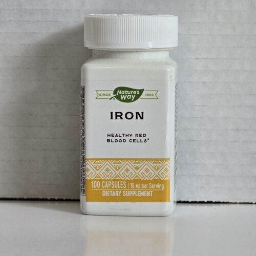 Nature's Way Iron Gluconate 18mg Capsules, 100 count exp 11/30/2025 - $7.90