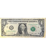 $1 One Dollar Bill 30417018, Middle of Bermuda Triangle: 30.41N 70.18W - £3.92 GBP