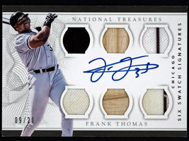 2016 Panini National Treasures Frank Thomas Auto Jersey Bat Card #9/20 White Sox - £239.24 GBP