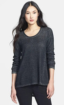 Eileen Fisher Organic Cotton and Tencel High Low Knit Sweater Womens Lar... - $28.49