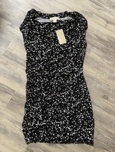 Michael Kors Dress Black And White Womens Size Small Sheath Tie Waist Jersey NWT - £21.77 GBP