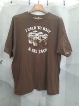 Activewear Mens Xl Shortsleeve Brown Beer Tshirt - $9.85