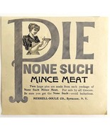 None-Such Mince Meat Pies 1894 Advertisement Victorian Syracuse NY 1 ADB... - $28.05 CAD