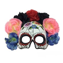 KBW Women&#39;s Day of the Dead  Flowers Half Mask - £40.16 GBP