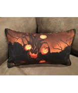 October Halloween Jack O&#39;Lantern Panel Pillow - $25.00