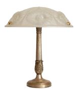 Art Deco Table Lamp &quot;SILVER SUNFLOWER&quot; Original Light - $13,932.69 MXN