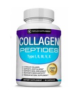 Toplux Premium Collagen Peptides 1500 mg Hydrolyzed Types I,II,III,V,X E... - £15.24 GBP