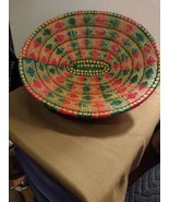 Green Pink Woven Basket - $264.99 MXN