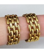 vintage ring lot x2 gold tone flexible hinge size 8.5 ESTATE SALE! - €28,24 EUR