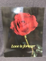 Vintage Poster Art Print Rose Love Is Forever 16”x20” NOS Thick Gloss Cardstock - £11.07 GBP