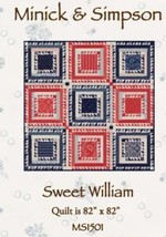 Minick & Simpson SWEET WILLIAM Quilt Pattern - MS1501 Moda Portsmouth - £6.22 GBP