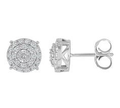 0.60 Ct Round Cut Diamond Women&#39;s Stud Earrings 14k White Gold Finish 925 - £69.53 GBP