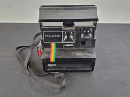 Polaroid Camera Spirit One Step 600 Land Black Instant Rainbow Stripe with Strap - £17.09 GBP