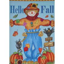 Scarecrow Welcome Fall House Flag-2 Sided, 28&quot; x 40&quot; - £14.15 GBP