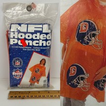 Vtg 90s Sealed NFL Denver Broncos Football Hooded Poncho Orange Rainmate... - €31,95 EUR