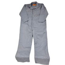 VTG Red Kap 1990s Gray Workwear Coveralls 58RG Brass YKK Zip Orange Label - $69.25