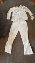 Vintage 70&#39;s 80s NWT Women&#39;s Barbizon Deadstock 2-pc PJ Set Nylon Silky White M - £43.77 GBP