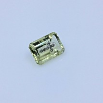 Natural Octagon Citrine 18k White Gold Bezel Round Diamonds Cross Shape Rare - £153.06 GBP