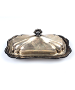 Vintage Silver Plate Covered Butter Dish w/ Glass Insert Has Hallmarks V... - £11.83 GBP