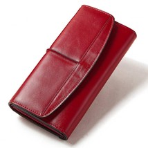 Fashion Women&#39;s Wallets 100% Leather Female Long Clutch Top Quality Portomonee   - £55.43 GBP
