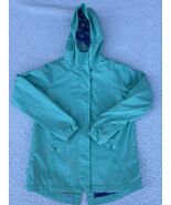 Champion Girls Size L 10/12 Mint Green/Aqua Hooded Zip Front Jacket Rain - $294.37 MXN