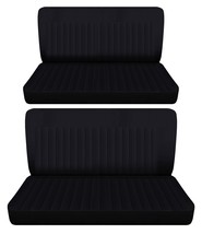 Fits 1957 Ford custom 300 sedan 4dr Front and Rear bench seat covers black cotto - £103.28 GBP