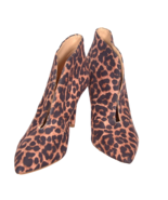 JESSICA SIMPSON Cheetah Leopard Shootie Mules Pumps Booties Heels 7M - $54.10 CAD