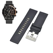 DZ4327 24mm Black Leather Watch Strap For Diesel - $24.99