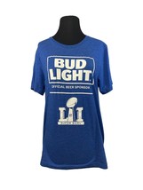 Bud Light Super Bowl LII Sponsor Tshirt Size Medium on Bella Canvas Tag - $9.89