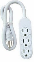 Kab Enterprise PS-304 White Mini 3-Outlet Power Strip - Quantity 1 - €21,06 EUR