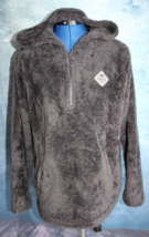 Blue 84 Size Large Charcoal 1/4 Zip Sherpa Pullover Hoodie Medora, North Dakota - £11.10 GBP