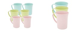 11 oz 6 Pcs Wheat Straw Mugs with Handle, Unbreakable Coffee Cups, 3 Colors - £41.55 GBP