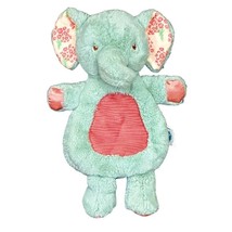 Mary Meyer Elephant LOVEY Plush Bluish Gray Satin Ribbed Security Blanket 13 In. - £9.22 GBP