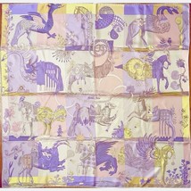 Hermes Scarf Della Cavalleria Favolosa Silk 90 cm purple Carre horse 35&quot; - £589.00 GBP