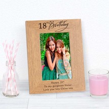 Personalised Any Birthday Wooden Photo Frame Gift Special Birthday Gift 18th , 2 - $14.95